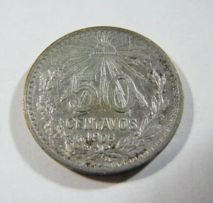 Mexico 1906 Mo Silver 50 Centavos - Picture 1 of 2
