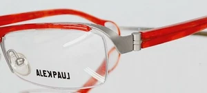 Occhiali da vista ORIGINALI Alek Paul Concept 3 AP1068 04 nuovi ROSSO 52-17 ITALIA vintage - Foto 1 di 12