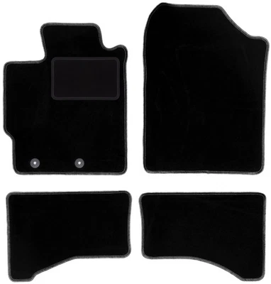 Tapis de sol velours noir Toyota Yaris III Hybrid 2013-2017 (4 pièces) - Photo 1/4