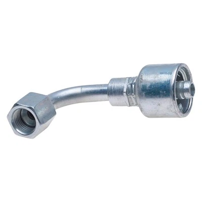 Gates MegaCrimp 1/2" x 3.04" Female JIC 37° Flare Swivel 90° Bent Tube Coupling - Image 1 of 4