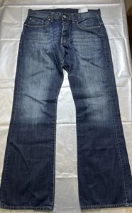 G Star Raw Jeans Mens 33x30* Blue Denim Tapered Leg Button Fly Dark Wash 3301 - Picture 1 of 11