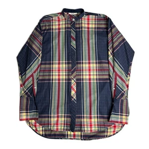 Camisa manga larga CELINE 2013FW a cuadros 36 azul marino X multicolor para mujer - Imagen 1 de 7