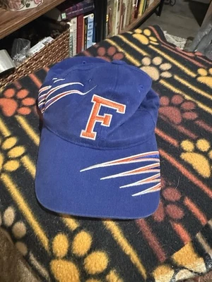 Boné vintage Florida Gators Team Starter bordado em chama azul laranja RARO - Imagem 1 de 4
