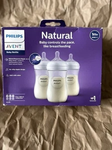 Philips Avent Natural Baby Bottle with Natural Response Nipple, Clear, 9oz, 3pk - Picture 1 of 1