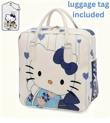 Hello Kitty искусственной кожи путешествий ручная кладь ночь выходные сумка с багажной биркой - Изображение 1 из 4