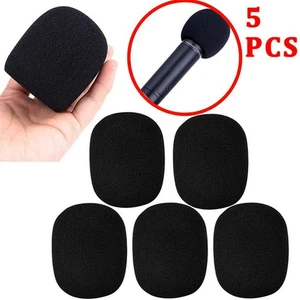 Cubiertas de micrófono de espuma para micrófono de escenario negro 5 piezas cubiertas de micrófono suaves para karaoke DJ - Imagen 1 de 11