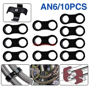 10x Hose Separator Clamp Fitting Connector AN6 AN-6 for Braid Oil Fuel Hose Line - Afbeelding 1 van 7