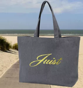 Borsa a tracolla Juist shopper borsa da spiaggia glitter 100% cotone misura 60x40x14 - Foto 1 di 18