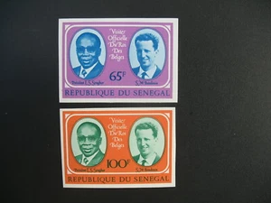 Sénégal Non dentelé neuf ** MNH - Imperf N° 408-409 Visite du ROI Belges 1975 - Picture 1 of 1