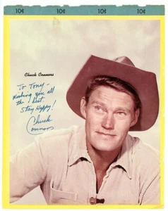 CHUCK CONNORS signed photo BROOKLYN DODGERS The Rifleman - Picture 1 of 2
