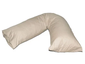 100% Cotton Back Neck Support V Shaped Orthopedic/Nursing/Pregnency Pillow Case - Picture 1 of 5
