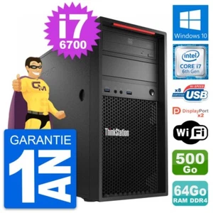 PC Tour Lenovo ThinkStation P320 i7-6700 RAM 64Go Disque 500Go Windows 10 Wifi - Photo 1/7