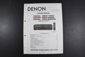Denon DCD-1290 DCD-2060 DCD-2060G CD Player Service Manual - Genuine Original - Picture 1 of 2