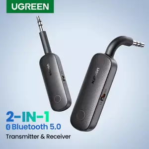 UGREEN Bluetooth Transmitter Receiver 2 in 1 Wireless AUX 3.5mm Adapter Car TV - Picture 1 of 9