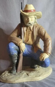 Cowboy Statue "The Tracker" 1975 von J. Bayres, Florentine Art StudioInc. 14"x10" - Bild 1 von 13