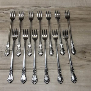 13 Olive / Cocktail Forks Oneida Mansion Hall Distinction Deluxe Stainless HH - Picture 1 of 4