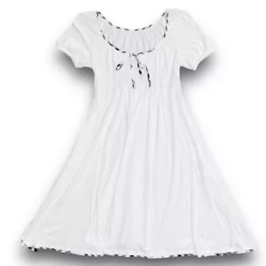 Y2K 2000s Luxury Burberry Nova Check Accent Baby Doll Dress Sz S - Picture 1 of 5