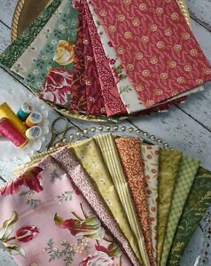 Vintage Tissu Bundledéfets pour tissu projets10 pieces 40cm tissu