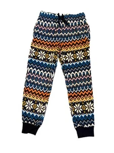 OLD Navy Fair Isle Navy Fleece Lounge Pants Pockets Size 6/7 NWT - Picture 1 of 6