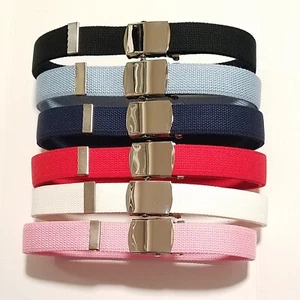 NEW Canvas Military Belt Webbed Style Metal Buckle Tactical Waistband 6 Colors - Picture 1 of 10
