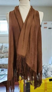 NWT Jolt Women's Faux Suede Ruffle Wrap Jacket Size S - Picture 1 of 3