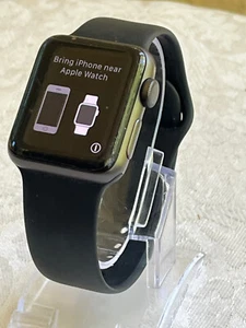 Apple Watch Series 2 Smartwatch 38mm Black Aluminum Case Black Band Working - Picture 1 of 7