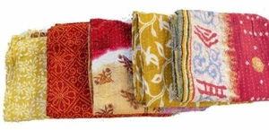 Wholesale Lot Kantha Quilt Indian Vintage Reversible Twin Handmade Blanket 5 PCs - Picture 1 of 9