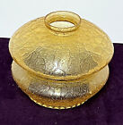 Wunderschne Antik Franzsische Honiggelb  Lampen Glasschirm Hhe 14,5 cm