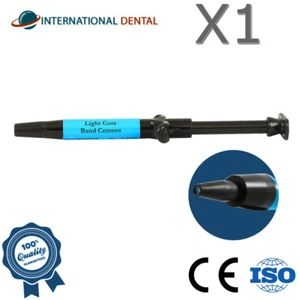 Orthodontic Dental Light Cure Band Cement Adhesive Resin Syringe 5g Blue Glue - Picture 1 of 3