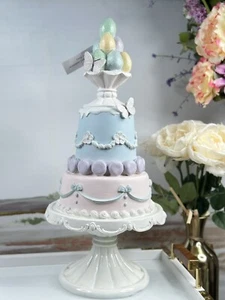 Cupcakes and Cashmere Pastel Easter Eggs & Macaroon Cake with Butterflies 21” - Picture 1 of 7