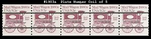 USA3 #1903a MNH PNC5 Pl #8 Mail Wagon 1880s