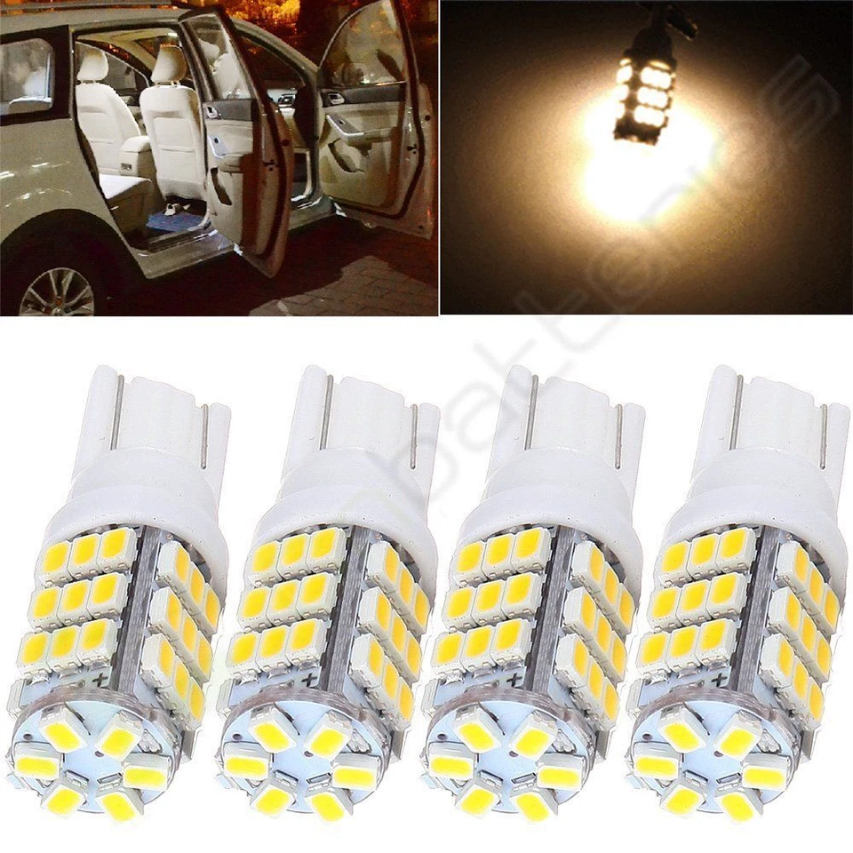 4 PIEZAS T10 W5W 168 192 Blanco Cálido 3528 SMD Bombillas LED Para Luz de Matrícula Ford Foto 1 de 4
