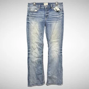 Bke jeans Women’s 29R 29 X 31.5 BootCut Solid Blue Denim Western Cowboy girl Y2K - Picture 1 of 10
