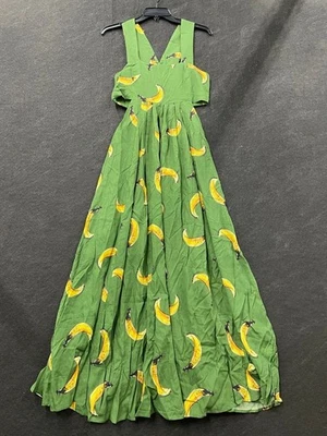 LOULOU AVENUE X Robe Pip Dress Women's Size M in Green Multi - Image 1 of 4