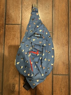 Bolso con asa de cuerda Kavu azul cabestrillo cachorros perros cachorros Foto 1 de 3