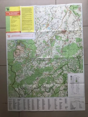 Kreis Euskirchen Landkarte Übersichtskarte Freizeit Tourismus Karte Grenzen Top - Bild 1 von 2