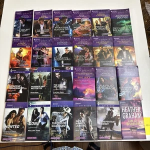 LOT OF 24 HARLEQUIN INTRIGUE NOVELS (LARGER PRINT) Mixed Authors - Picture 1 of 24
