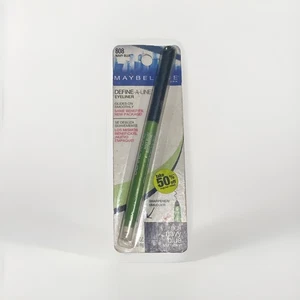 Maybelline New York Define-A-Line Eyeliner #808-Confezione blu navy indossata. RARO - Foto 1 di 3