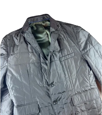 Chaps Ralph Lauren Brown Quilted Barn Blazer Jacket Corduroy Collar Men 48 R - Image 1 of 4