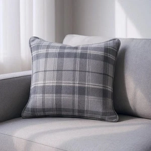 Sundour Carnoustie Filled Cushion Grey - Picture 1 of 3
