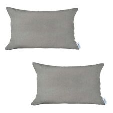 White Solid Lumbar Pillow Cushion Cover Pillowcase 20"x12" 2Pcs