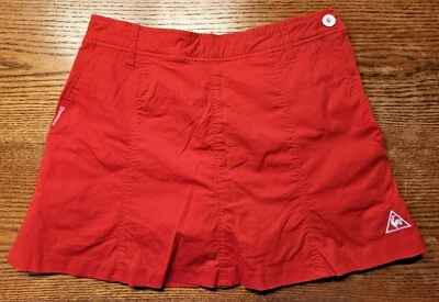 Винтажная красная юбка-шорты Le Coq Sportif для гольфа тенниса размер 9 QGL8845 с карманами - Изображение 1 из 4