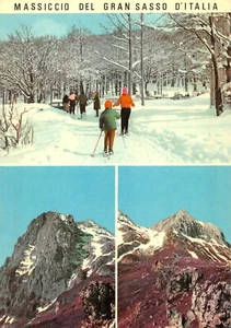 B472) MASSICCIO DEL GRAN SASSO D'ITALIA VEDUTINE SCI DI FONDO VIAGGIATA TERAMO  - Bild 1 von 2