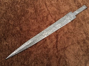 Cuchillo de cuchillas en blanco de daga histórica de acero Damasco hecho a mano personalizado 1B2 - Imagen 1 de 4