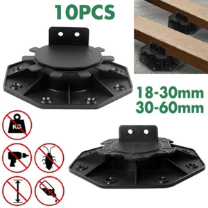 10Pcs Adjustable Decking Pedestal Riser Foot Bearing Support 18mm-30mm/30-60mm - Picture 1 of 20