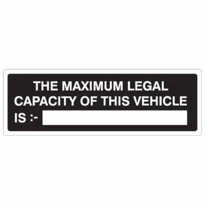 DBG Maximum Passenger Capacity Sign - Imagen 1 de 1