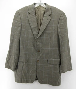 Burberry London Sport Coat Men 42 44 Gray Blazer Windowpane Houndstooth Jacket - Picture 1 of 12