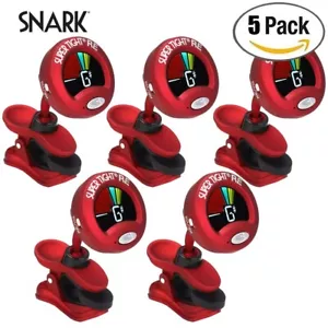 5-PACK Snark ST-2 Super Tight Rechargeable Chromatic Clip On Tuner - Red - Picture 1 of 1