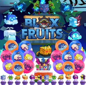 Blox Fruits Party Supplies Birthday Decoration Set Balloons Cake Toppers Banner - Picture 1 of 7