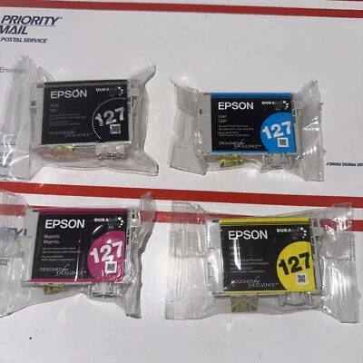 Cartucho de tinta 4 Gen Epson 127 T127120 T127220 T127320 T127420 OEM SIN CAJAS Foto 1 de 3
